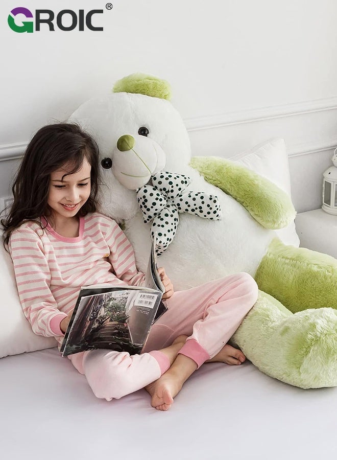 GROIC Big Teddy Bear, Cute Animal Plushies for Girls, Boys and Babies, Teddy Bear Plush Toy with Polka Dot Bowtie, Ultra Soft and Cute Plush Bear Stuffed Animal Toys for Girlfriend, Giant Teddy Bear, Green - Image 4